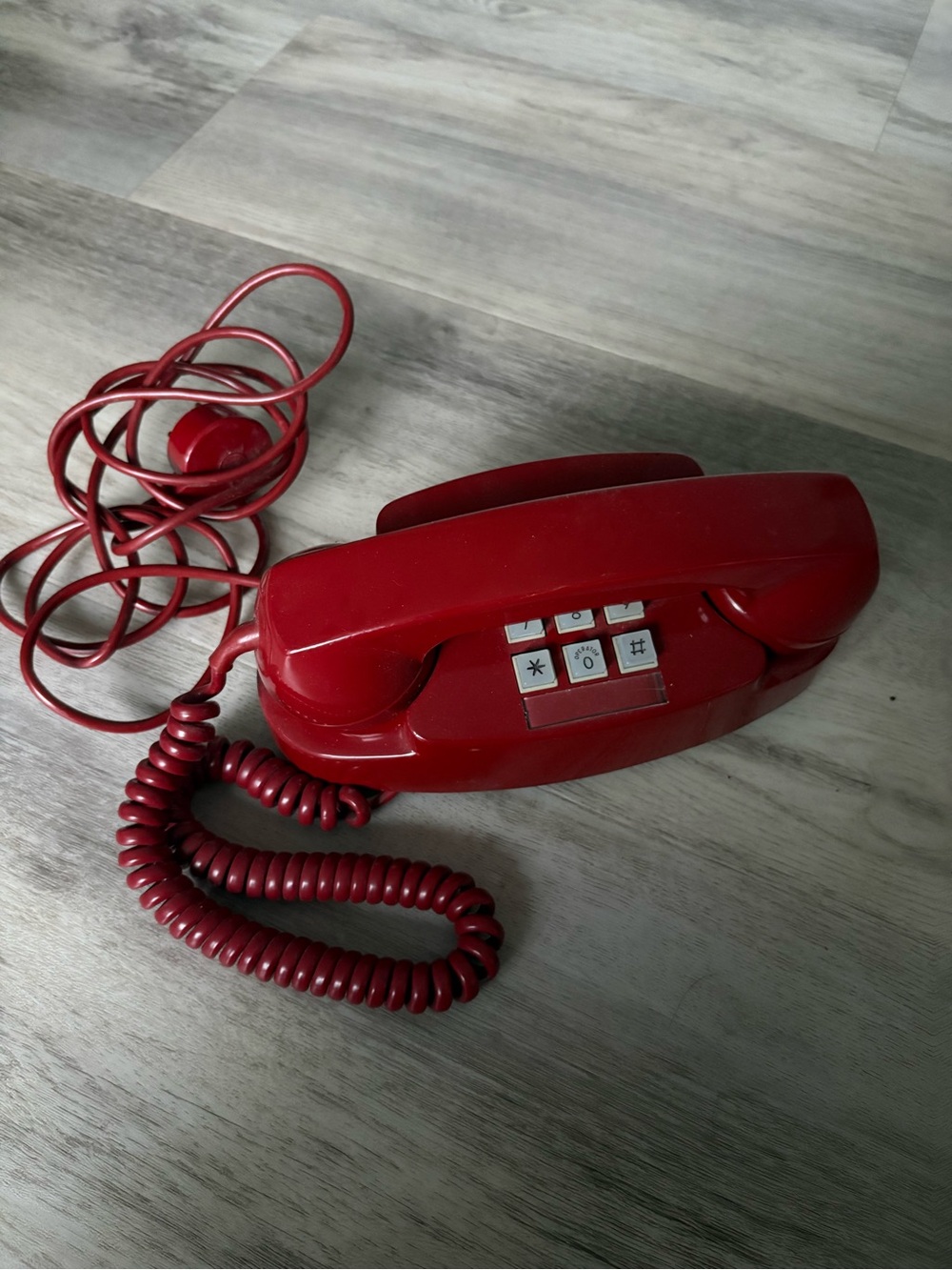 Vintage Red Western Electric Princess Push Button Telephone
